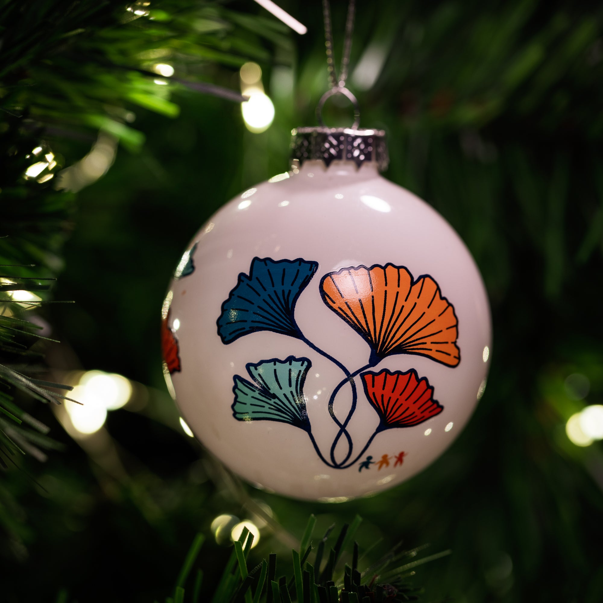 Boule de Noël en Verre "Ginkgo"