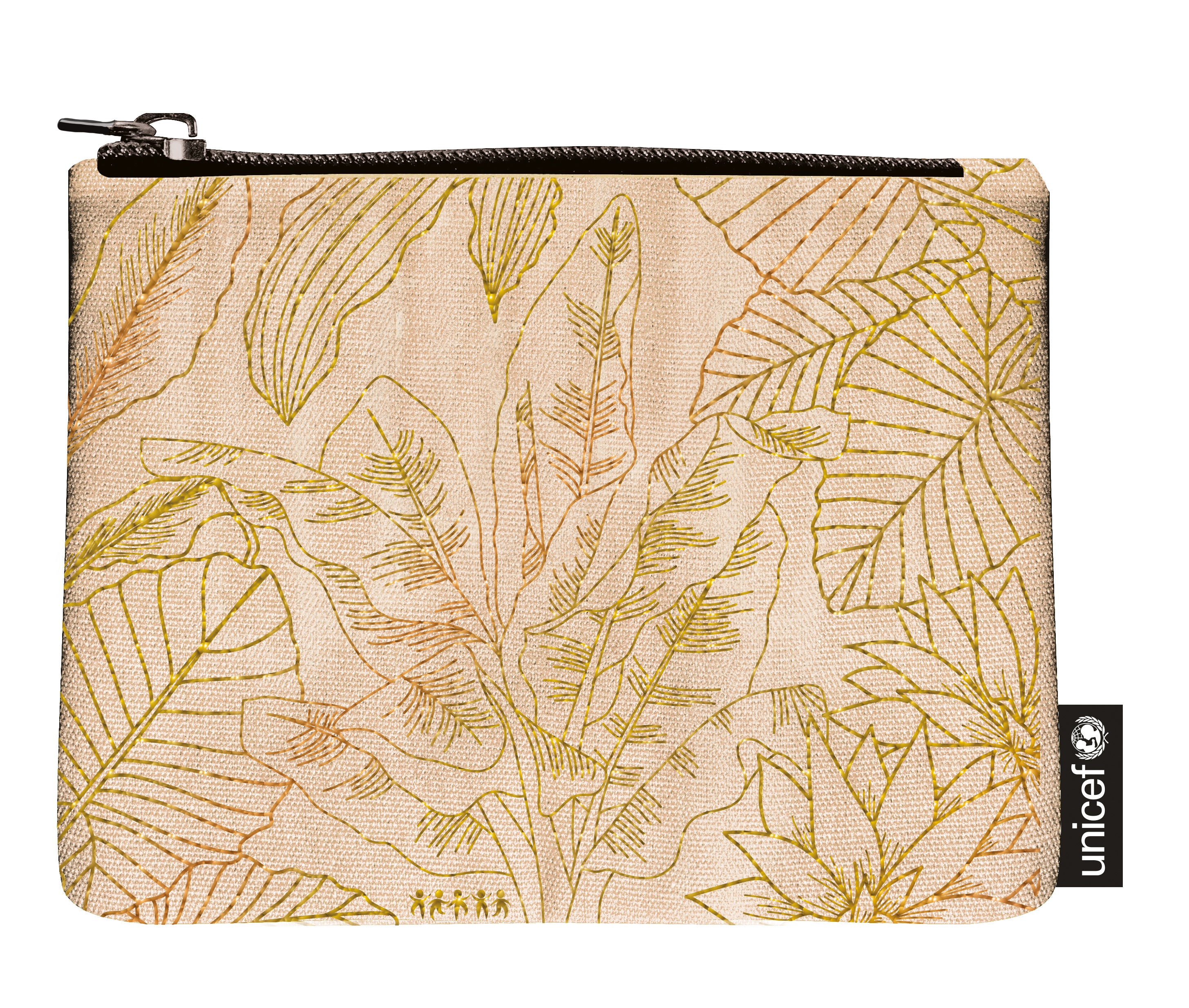 Pochette Beige avec motifs Végétaux