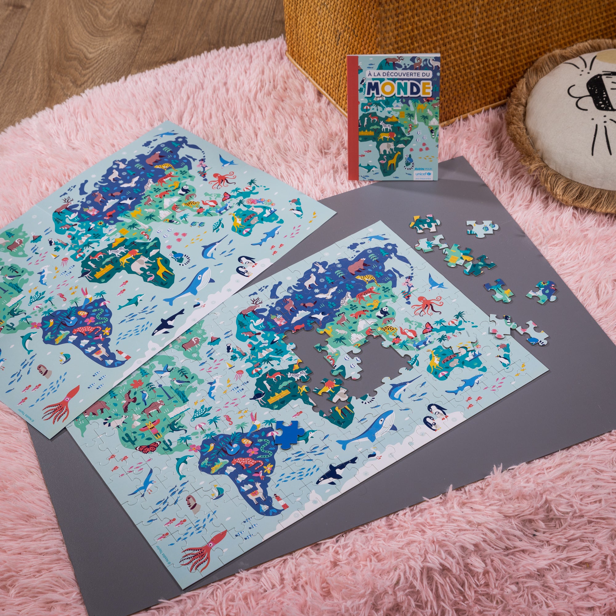 Coffret Atlas : Puzzle + Livre + Poster