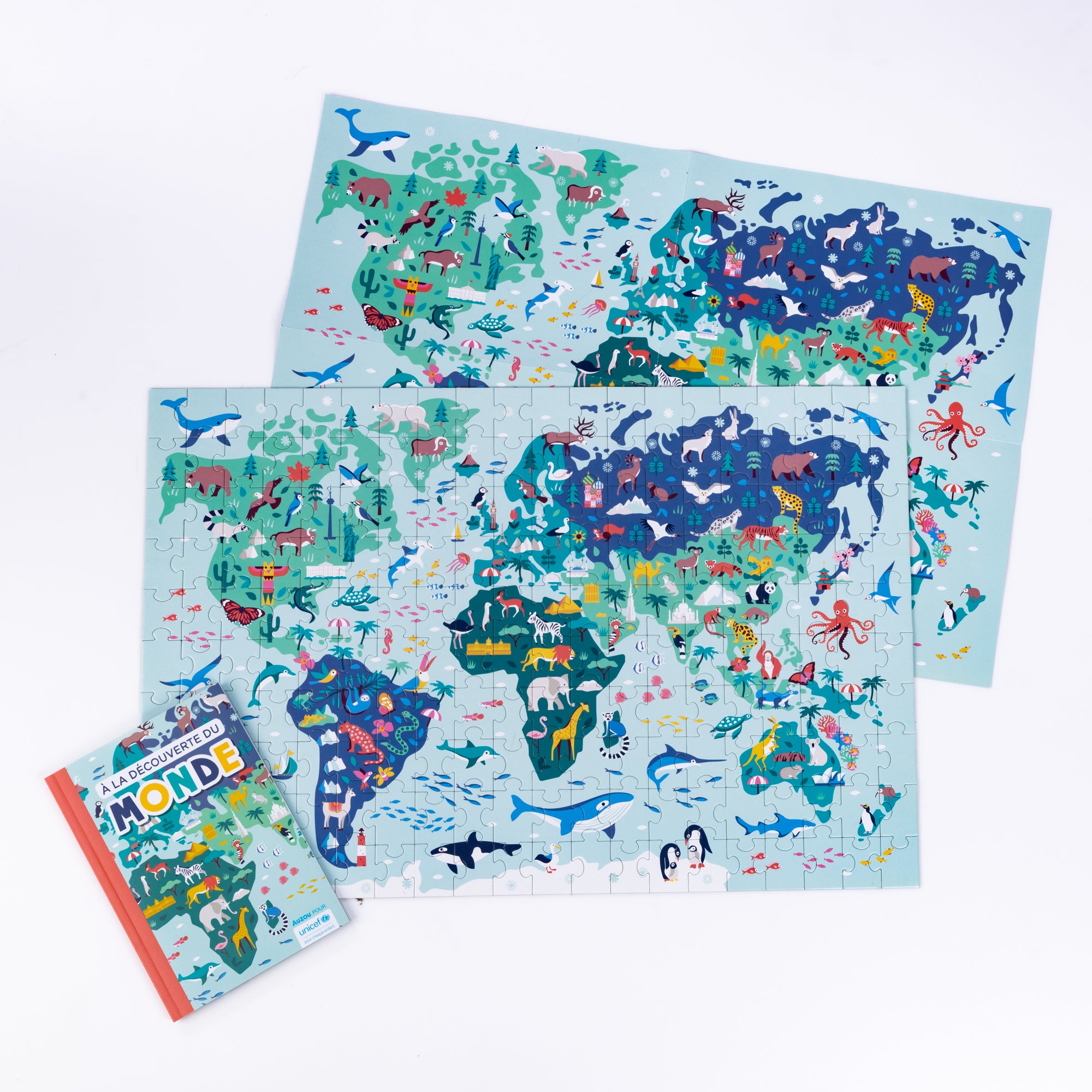 Coffret Atlas : Puzzle + Livre + Poster