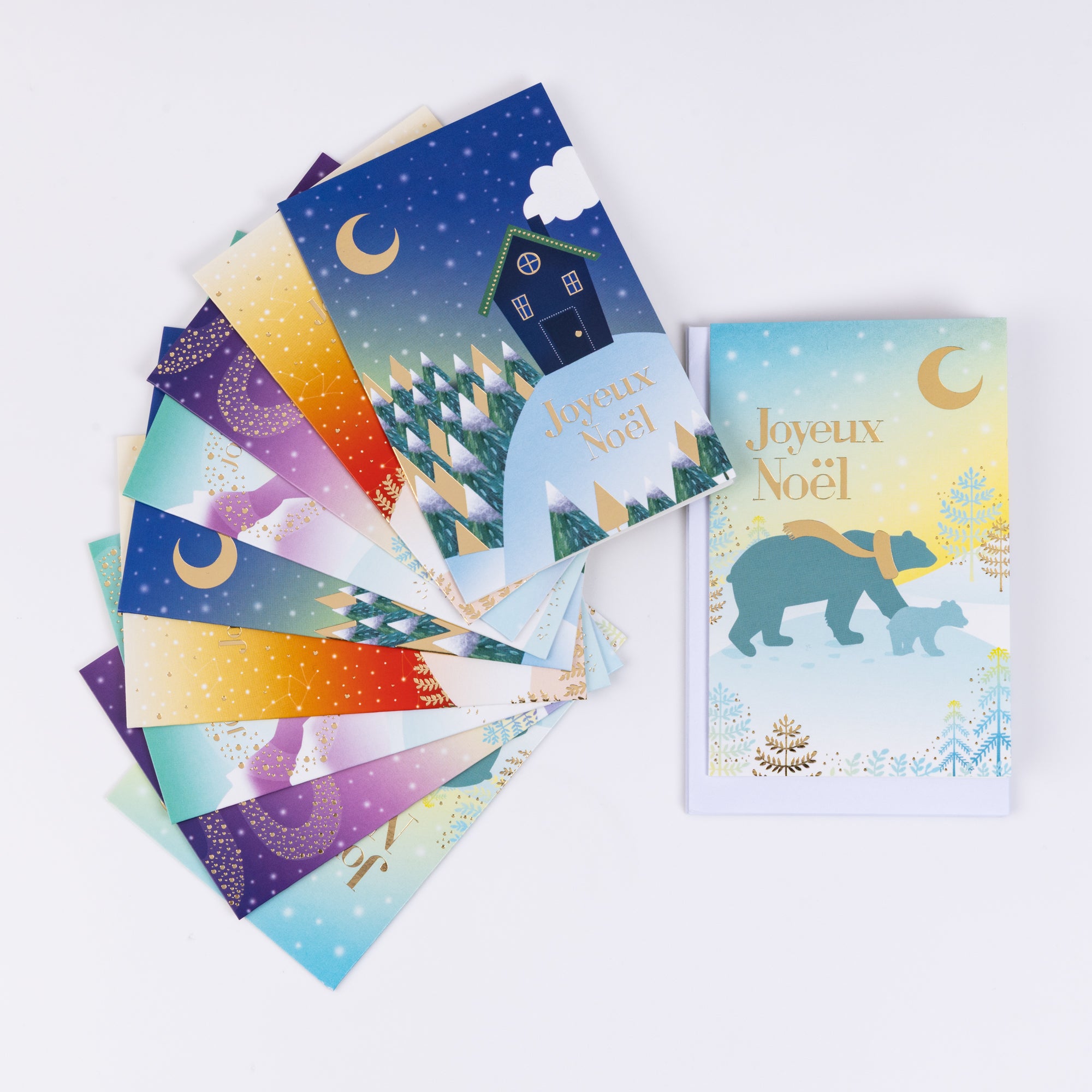 Mini-cartes de vœux - Fêtes Scintillantes