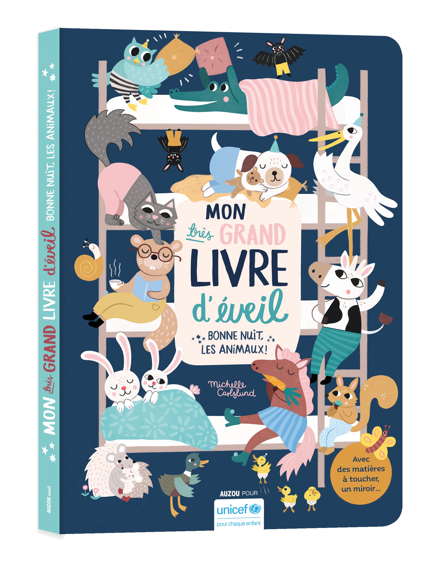 Livre d'Éveil Sensoriel "Bonne Nuit Les Animaux"