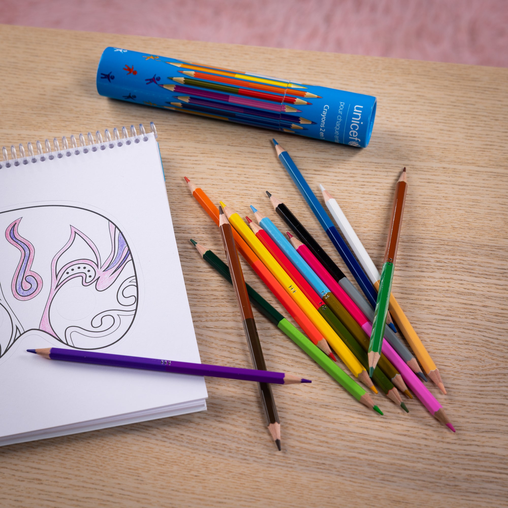 Crayons de Couleur Double-mine (12)