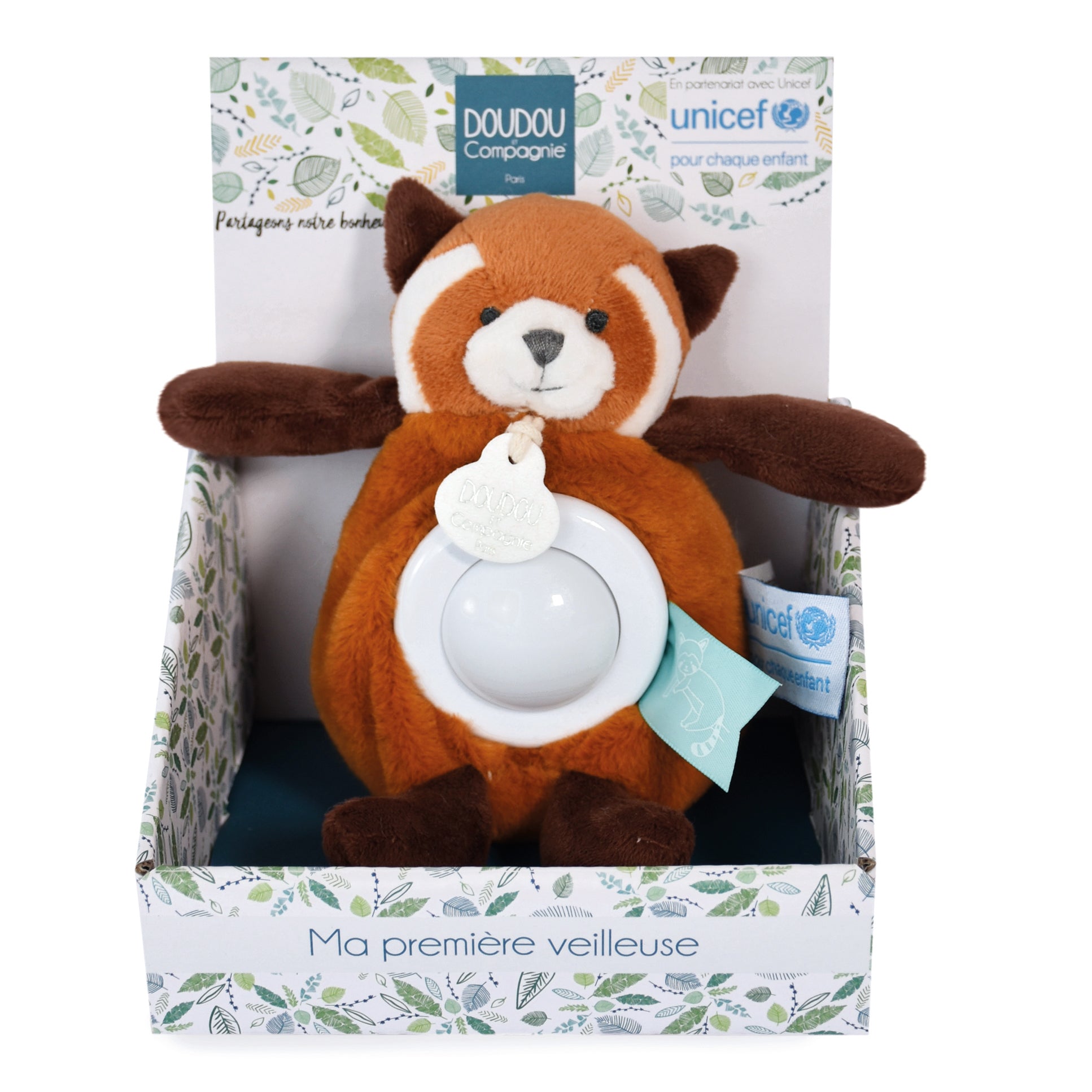 Peluche Veilleuse Panda Roux
