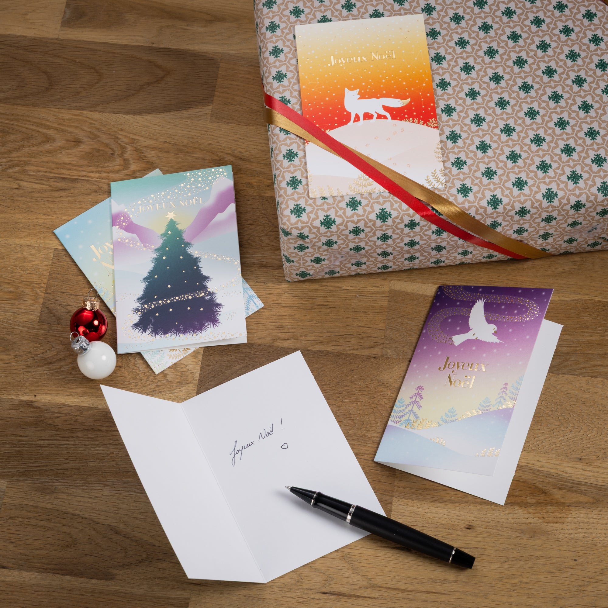 Mini-cartes de vœux - Fêtes Scintillantes